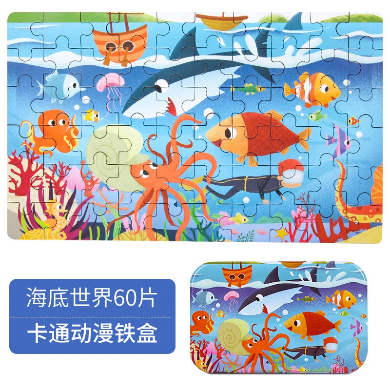 Wooden Animal & Vehicle Jigsaw Puzzles