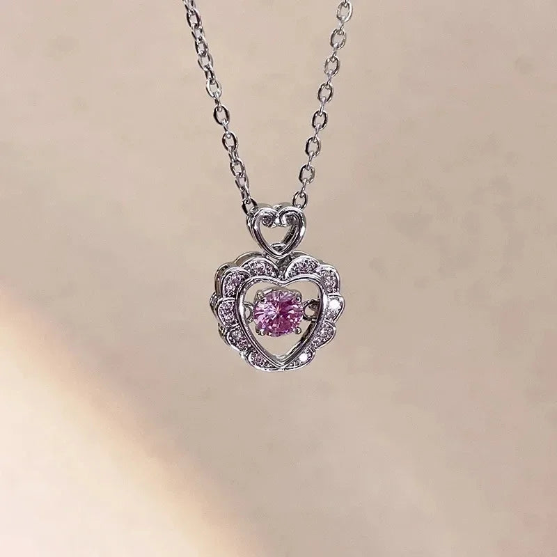 Crystal Heart Pendant Necklace